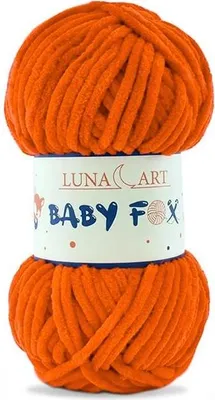 Produktbild von Luna Art Baby Fox Wolle, Dunkelorange, 100% Polyester, ideal für Kinderprojekte