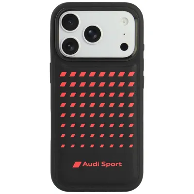 Imagen del producto de Funda Audi Sport de cuero sintético con MagSafe para iPhone 18 Pro / 17 Pro, color negro
