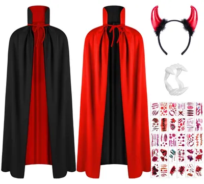 Productafbeelding van Omgoods - Vampier Cape voor Volwassenen met Accessoires voor Halloween