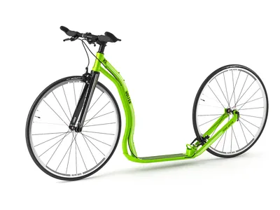 Produktbild von Yedoo Wolfer RS Sport Alloy Tretroller - für Erwachsene und Teenager, bis 120 kg, mit Luftreifen 28/28 und verstellbarem Lenker Grün