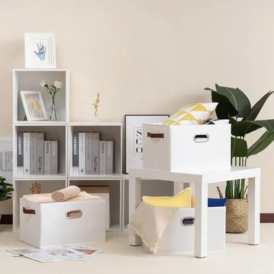 Produktbild von Famanu Aufbewahrungsboxen Set 3 Stück - Faltbar, Weiß