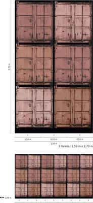 Produktbild von NEWROOM Tapete Rot Vliestapete Container - Wandbild Industrial Braun  Metall Eisen Tapete Bauhaus Holztapete
