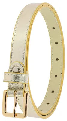 Image de FASHIONGEN - Ceinture en cuir pour femmes, 2 cm de large, modèle LINDA - Couleur or, référence 95