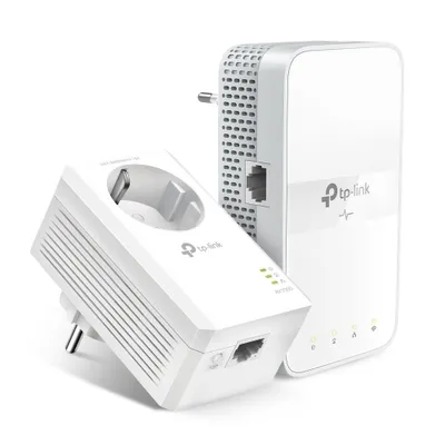Produktbild von TP-Link AC1200 AV1000 Gigabit WLAN Powerline Adapter Kit mit Steckdose