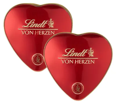 Produktbild von Lindt Von Herzen Pralinenmischung in Metall Herz Dose 30g 2er Pack