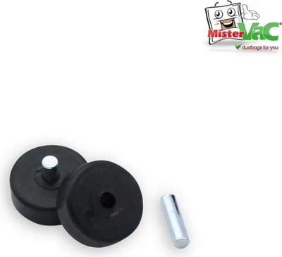 Produktbild von MisterVac Staubsauger Räderset aus PVC mit Achsen geeignet für Multidüse