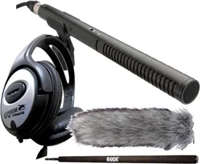 Zdjęcie produktu dla Rode NTG-1 - Osłona przeciwwietrzna - Boompole i słuchawki