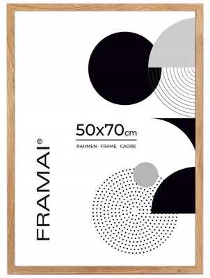 Obrázek produktu pro Framai Rám na fotky přírodní dřevo 50x70 cm MDF Plexi
