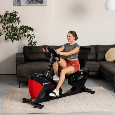 Produktbild von HOP SPORT® Liegeergometer für Zuhause mit 16 verstellbaren Widerstandsstufen, Leise Liegerad Heimtrainer mit Smart Bluetooth APP, Großer Bequemer Sitz