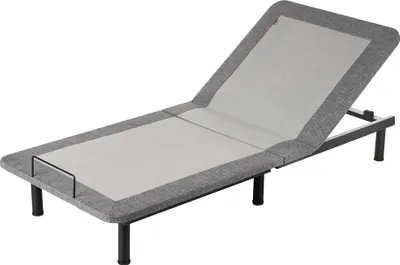 Produktbild von BELIANI Lattenrost Grau Gepolstert 80x200 cm Elektrisch Verstellbar mit Fernbedienung 4 Höhenverstellbare Beine Unterfederung für Einzelmatratze