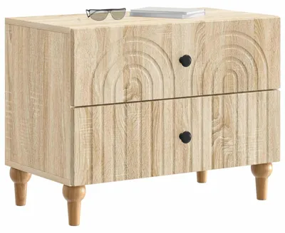 Image de Cabinet de chevet avec tiroir Chêne Sonoma 62 x 34,5 x 48 cm