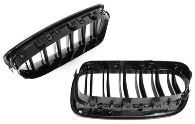 Kühlergrill DOPPELSTEG Schwarz Glanz für BMW 5er F10 F11 Limo / Touring – Produktansicht 2