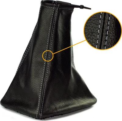 Produktbild von Schaltsack passend für Opel Astra II G Bj. 1998-2009 Weiße Naht Echtes Leder