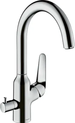 Immagine prodotto di hansgrohe Focus M42 mitigeur monocommande de cuisine M42 220, robinet d'arrêt de l'appareil, 1 jet, chromé, 71803000, 71803000