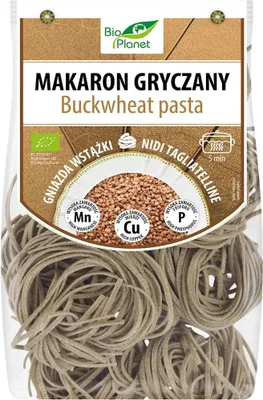 MAKARON (GRYCZANY) GNIAZDA WSTĄŻKI BIO 250 g - BIO PLANET