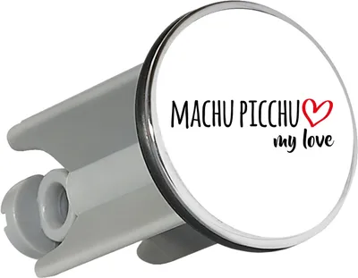 Produktbild von Huuraa Waschbeckenstöpsel Machu Picchu my love 4cm höhenverstellbar Abflussstopfen Geschenkidee