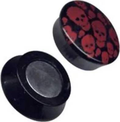 Produktbild von Fake Magnet Plug Piercing Totenköpfe