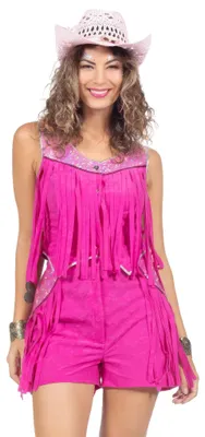 Produktbild von Rosa Fransen Festival Outfit - Kostüm für Fasching Größe: 42