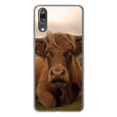 Produktbild von MuchoWow® Handyhülle Schutzhülle Hülle für Huawei P20 Schottischer Highlander - Tiere - Berg Silikon Softcase Handy Hülle - Hardcover