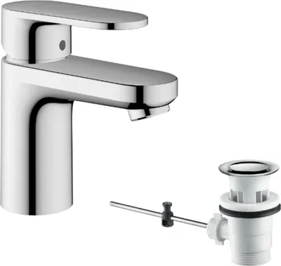 Produktbild von hansgrohe Vernis Blend Waschtischmischer 70 mit Zugstangen-Ablaufgarnitur, Chrom, 1 Stk.