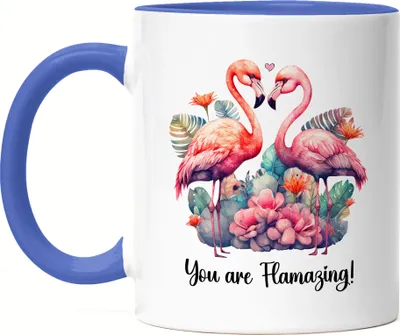 Produktbild von You Are Flamazing Tasse Blau Valentinstag Freundin Freund Süß Geschenkidee Paar Liebe Couple Jahrestag