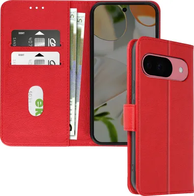 Obrázek produktu pro Avizar, koženkové pouzdro s funkcí stojánku Google Pixel 9 a Pixel 9 Pro, červené