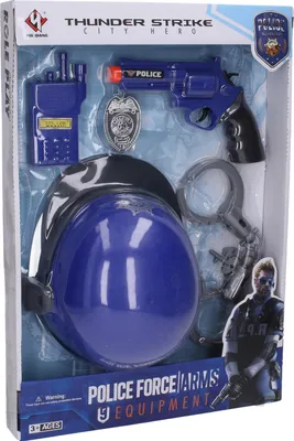 Obrázok produktu pre Policajná súprava s prilbou 26 x 22 cm