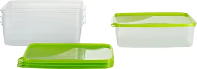 Produktbild von MiraHome Vorratsdosen Sets verschiedene Größen rechteckig grün – Vorratsdosen mit Deckel Luftdicht – Gefrierdosen für Mealprep – Austrian Quality