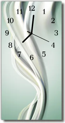 Produktbild von Tulup Glasuhr Wanduhr Küchenuhr Echt-Glas 30x60 Muster Grau