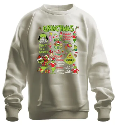 Produktbild von Grinchmas Grinch Squad Don't Be a Grinch Merry Christmas Sweatshirt Pullover, Natur, 3XL