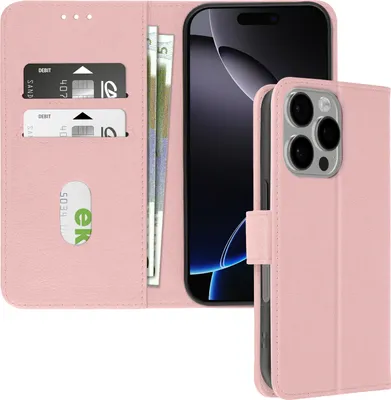 Produktbild von Avizar, Kunstlederetui mit Standfunktion Apple iPhone 16 Pro, Champagnerrosa