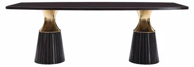 Produktbild von Luxus Essgruppe Essecke Esstisch Stühle Schwarz 9tlg Esszimmer Holz