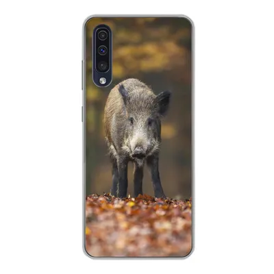 Produktbild von MuchoWow® Handyhülle Schutzhülle Hülle für Samsung Galaxy A30s Wildtier - Wald - Herbst Silikon Softcase Handy Hülle - Karteninhaber