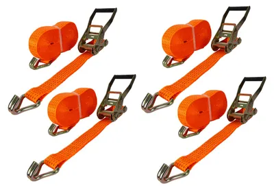 Obrázek produktu pro Sada čtyř oranžových přepravních pásů 15m/50mm/5t s napínákem