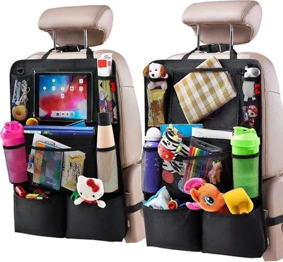 Produktbild von Famanu Autositzschutz - wasserfest - multifunktionaler Autositzorganizer mit Tabletfach und 10 Fächern
