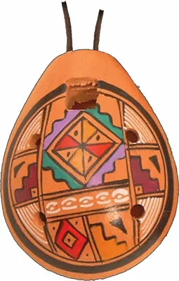 Produktbild von Okarina, traditionelles Blasinstrument aus Peru, 10 cm, für Kinder und Gelegenheitsmusiker