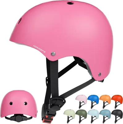Produktbild von Fahrradhelm Kinder KORIMEFA Skaterhelm Verstellbar 3-13 Jahre Pink
