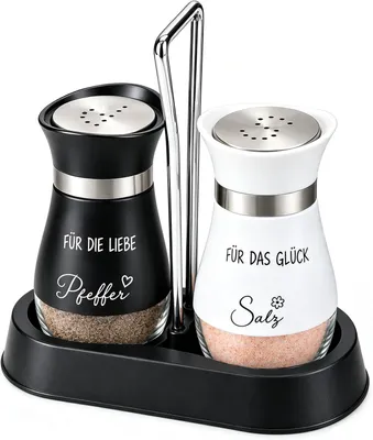 Imagen del producto de Juego de salero y pimentero, 2 unidades, diseño pequeño, para la mesa de comedor