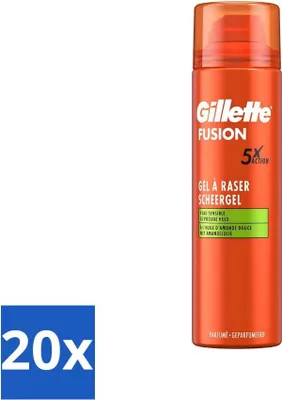 Produktbild von Gillette Rasiergel Fusion 5 Sensitive 200 ml - Vorteilspack - 20 Stücke