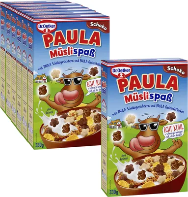 Produktbild von Paula Müslispaß Schoko 330g, 6er Pack + 1 gratis