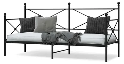 Produktbild von Tagesbett ohne Matratze Schwarz 90x200 cm Stahl