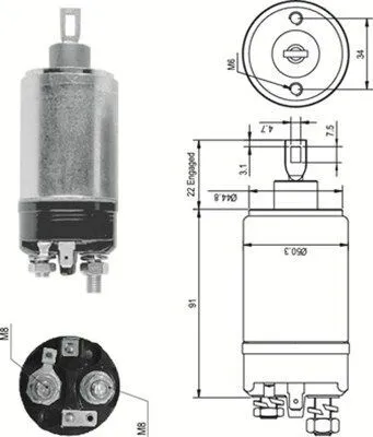 Produktbild von MAGNETI MARELLI Heckscheibenwischer + Arm Hinten für VOLVO XC60 (156) 390mm
