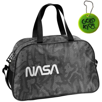Produktbild von Sporttasche Kinder für Mädchen & Jungen - Umhängetasche mit NASA Motiv - Schwimmtasche mit verstärktem Boden - Trainingstasche 40 x 25 x 15 cm