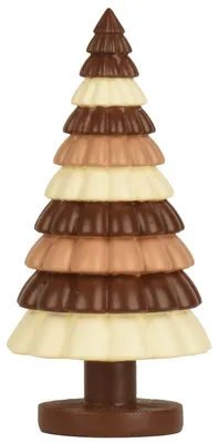 Produktbild von Tannenbaum Schokoladenoptik Ø 12 cm H: 24,5 cm - Polyresin