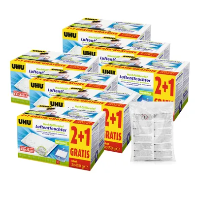 Produktbild von UHU original Luftentfeuchter Nachfüllbeutel 450g Duftneutral (22er Pack)