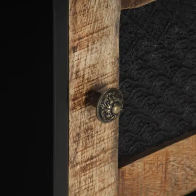 Image de vidaXL Table basse 90x50x35 cm Bois de manguier rugueux