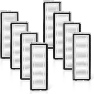 Produktbild von 8 Stück Filter Zubehör für Roborock QV 35A / QV35S / Qrevo S/Qrevo Pro/Qrevo Curv/Qrevo Edge/Qrevo Curv S5X / Qrevo Edge S5A / Qrevo S5V Roboter Staubsauger, HEPA-Filter Ersatzteile Ersatzteil