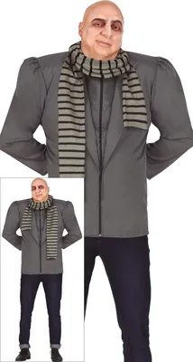 Produktbild von Abenteuerfigur Filmcharakter Karneval Kostüm Bösewicht Helden Look Comic Superheld Zeichentrick Jacke Schal Spassikon Outfit Dunkle Farben, Größe: 48 - 50 (M)
