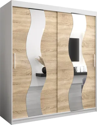 Produktbild von Kleiderschrank, Schiebetürenschrank Schlafzimmer, Schrank mit Spiegel SEWILLA 180 cm