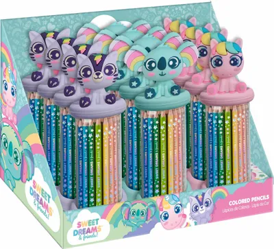 Obrázek produktu pro Zestaw 12 kredek Sweet Dreams  z toperem 1 szt. mix kolorów KL11631